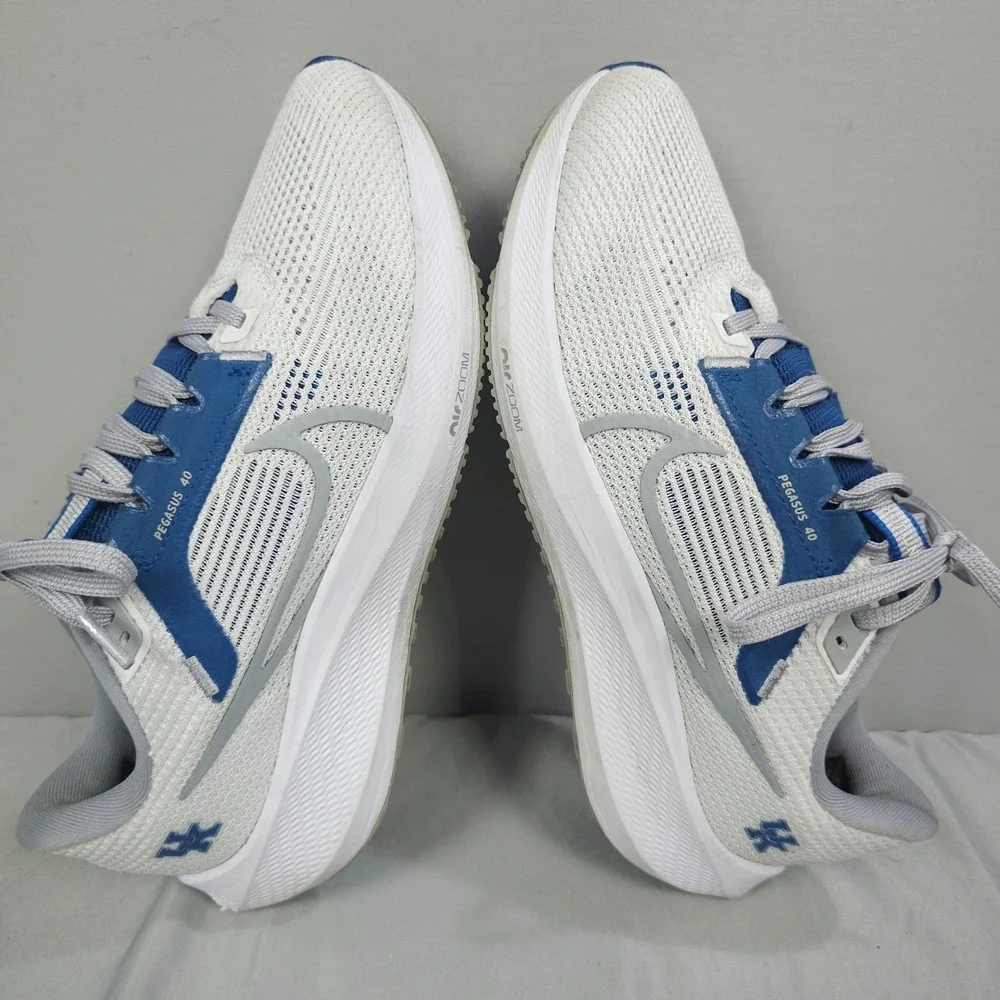 Nike Pegasus 40 Kentucky Wildcats Shoes Men 6.5 White Blue Low Air Zoom